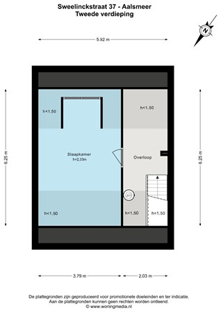 Floorplan - Sweelinckstraat 37, 1431 XS Aalsmeer